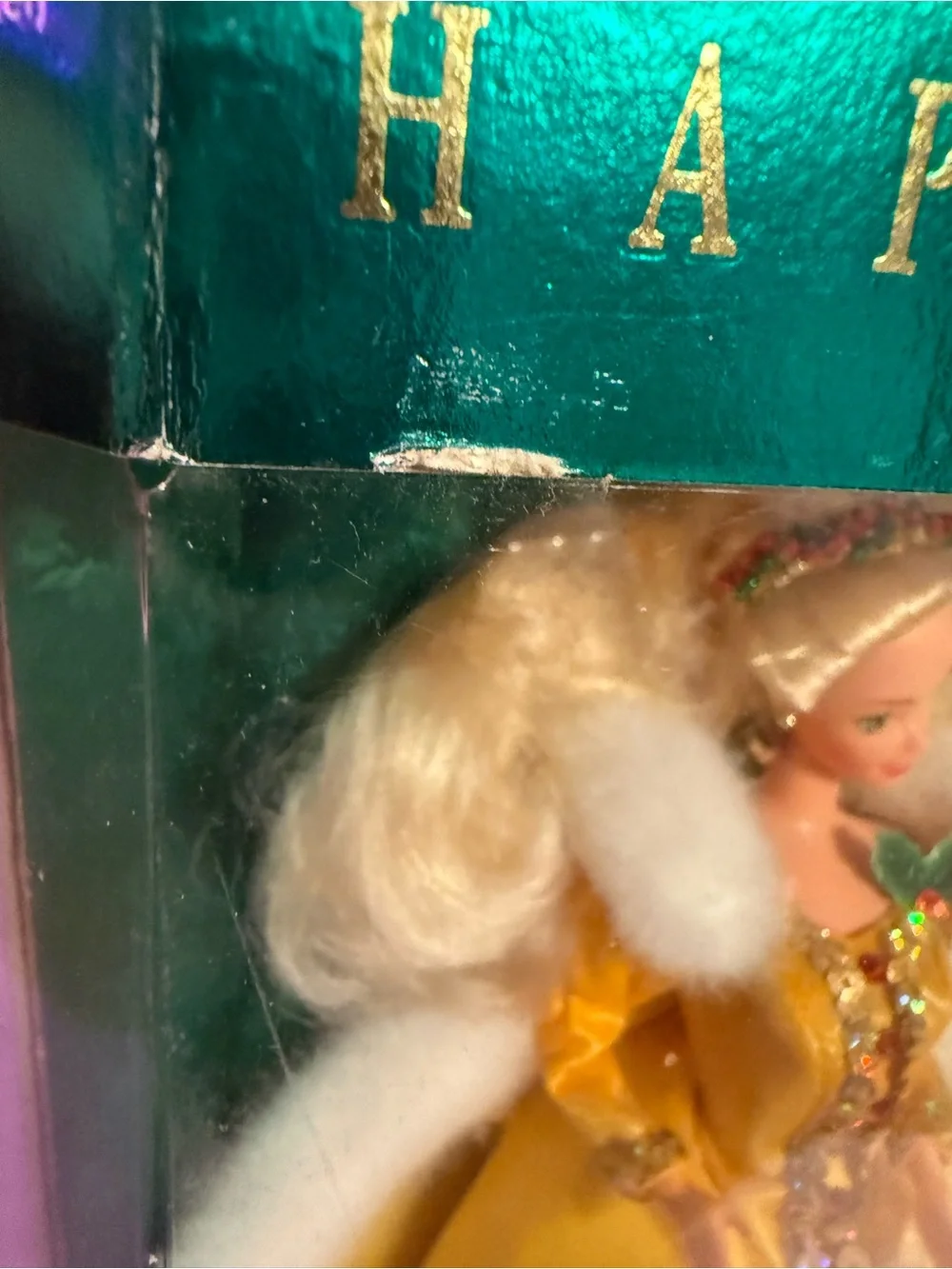 Barbie Happy Holidays 1994 Special Edition Christmas Doll NRFB Gold Dress Blonde